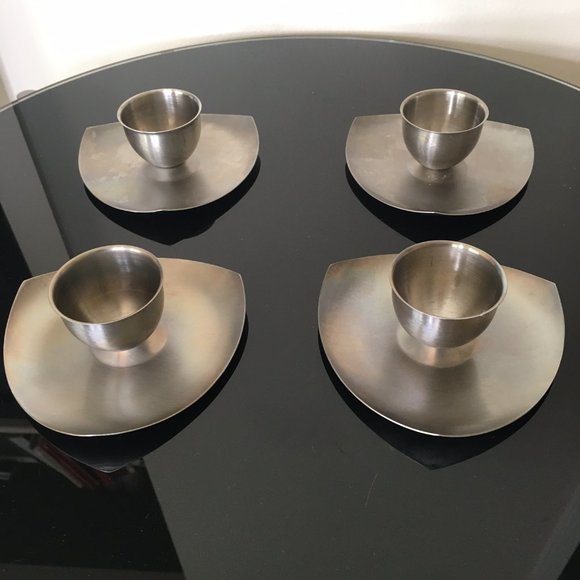 MCM 4 Set Stainless Steel Egg Cups - Picture 1 of 5